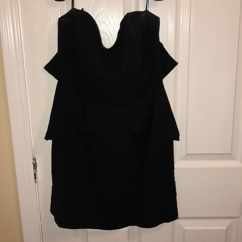 Black peplum dress